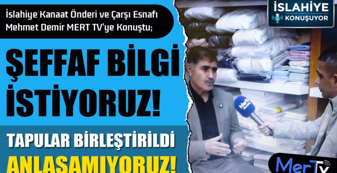 Esnaf Sitemde: ‘İslahiye Çarşı Müşterisi Antep’e Akıyor’
