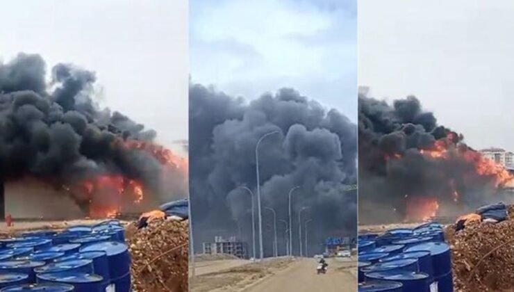 300 İşçinin Çalıştığı TOKİ İnşaatında Yangın Çıktı