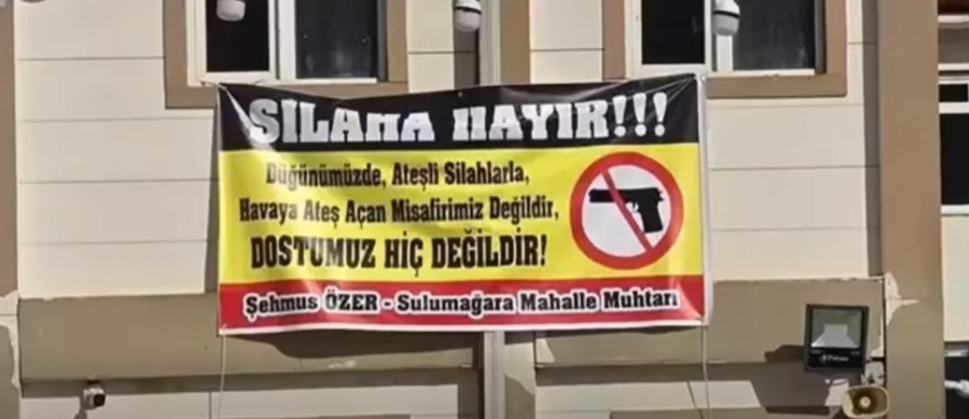 İslahiye’de Düğünde “Silaha Hayır” Mesajı Takdir Topladı