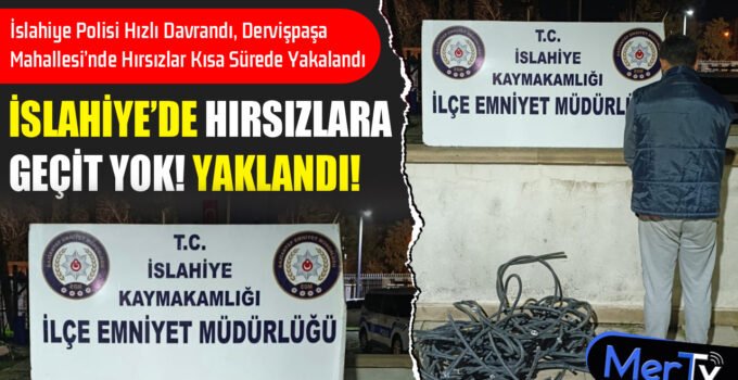 İslahiye Polisi Hızlı Davrandı, Kablo Hırsızları Yakalandı