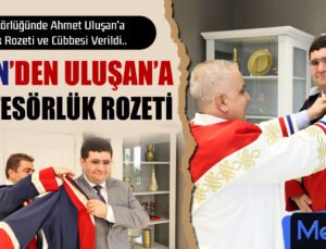 GAÜN’den Prof. Dr. Ahmet Uluşan’a Profesörlük Rozeti