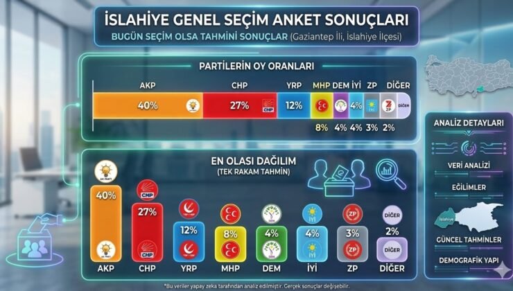 İslahiye’de Bugün Seçim Olsa: Yapay Zekaya Göre Tahmini Sonuçlar