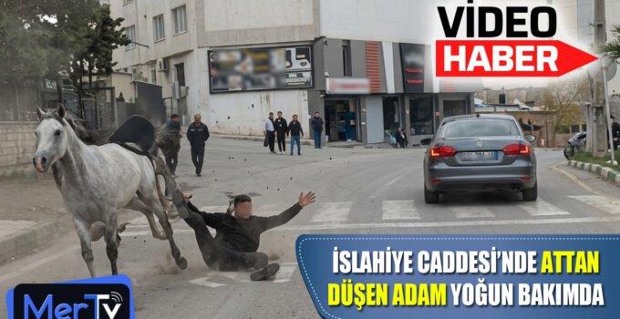 İslahiye Caddesi’nde Attan Düşen Adam Yoğun Bakımda
