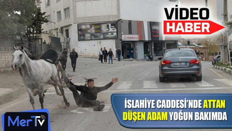 İslahiye Caddesi’nde Attan Düşen Adam Yoğun Bakımda