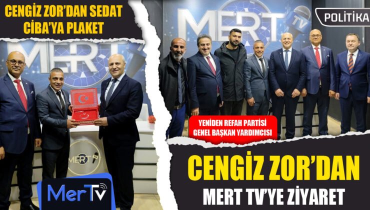 YRP Genel Başkan Yardımcısı Zor’dan Mert TV’ye Ziyaret ve Sedat Ciba’ya Plaket