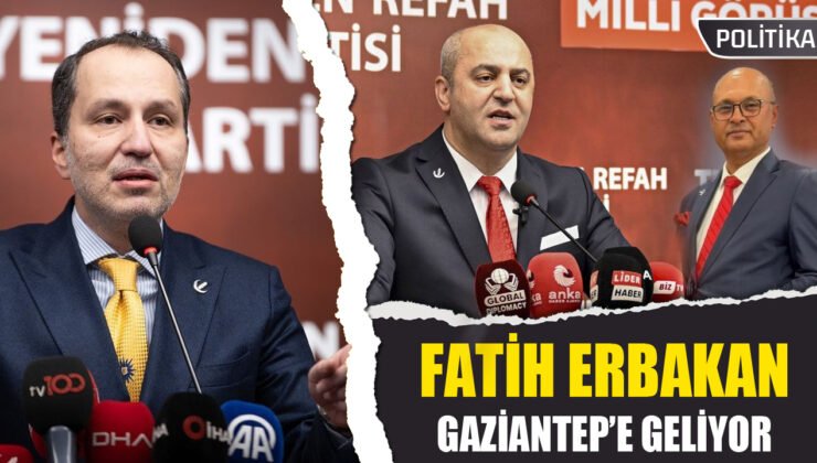 YRP Genel Başkanı Dr. Fatih Erbakan Cuma Günü Gaziantep’e Geliyor