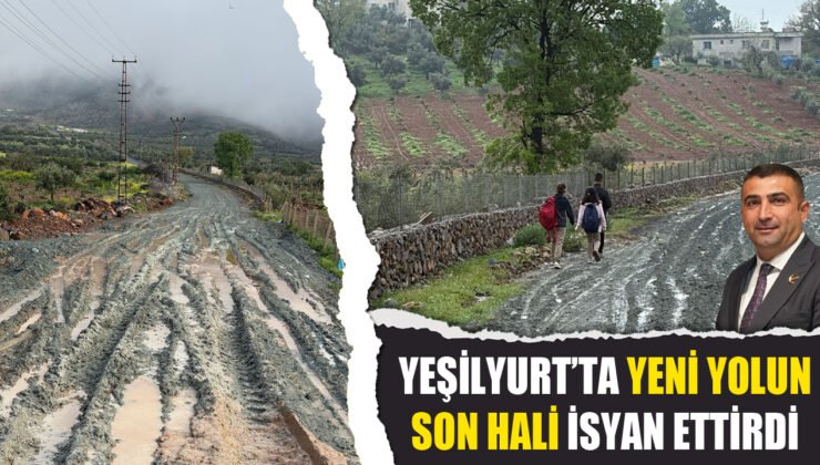 Yeşilyurt’ta Yeni Yapılan Yolun Son Hali İsyan Ettirdi