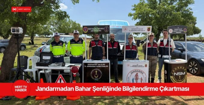 Jandarmadan Bahar Şenliğinde Bilgilendirme Çıkartması