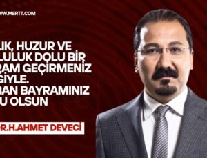 Prof. Dr. H. Ahmet Deveci’den Kurban Bayramı Mesajı