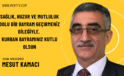 İslahiye OSB Müdürü Mesut Kamacı’dan Kurban Bayramı Mesajı