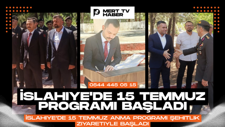 İslahiye’de 15 Temmuz Anma Programı Şehitlik Ziyaretiyle Başladı