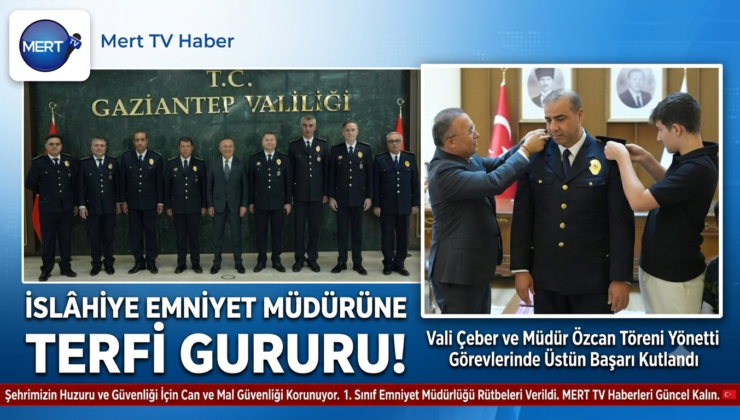 İslahiye Emniyet Müdürümüze Yeni Rütbe Tebriği