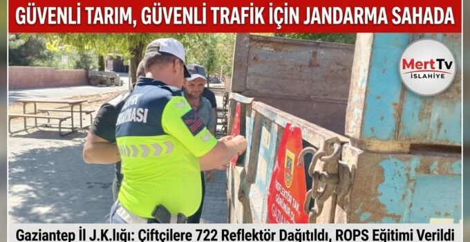 Jandarmadan Çiftçilere Trafik Eğitimi ve Reflektör Desteği