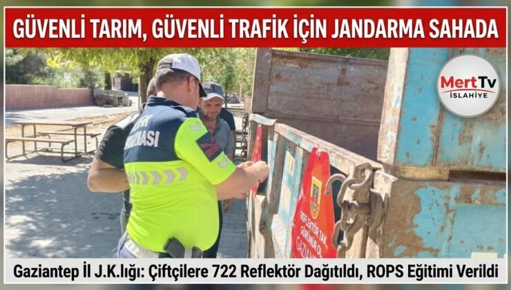 Jandarmadan Çiftçilere Trafik Eğitimi ve Reflektör Desteği